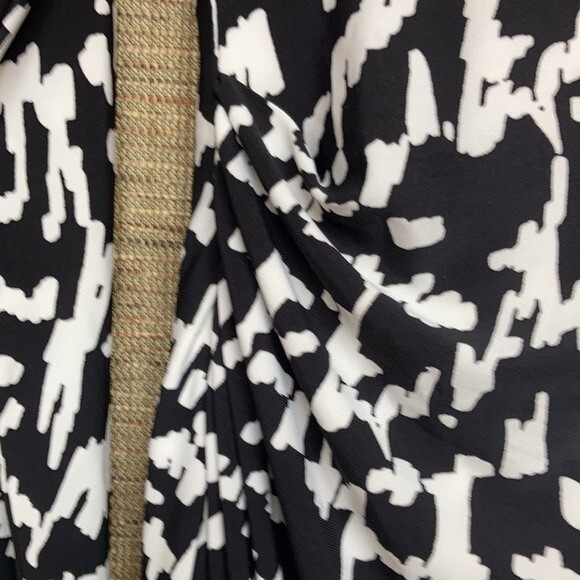 Ralph Lauren front drape asymmetric neck black and white dress - Picture 3 of 7